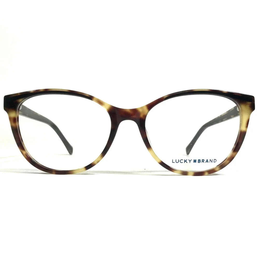 Lucky Brand Eyeglasses Frames D223 TORTOISE Brown Black Round Cat Eye 53-17-140